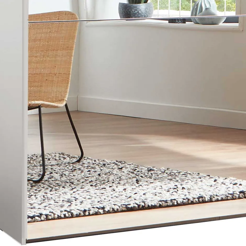 Weißer Schwebetürenschrank mit Spiegel links - Elenya^Wohnen Sale