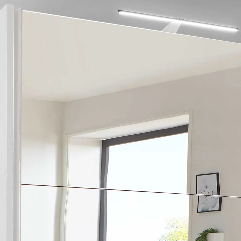 Weißer Schwebetürenschrank mit Spiegel links - Elenya^Wohnen Sale