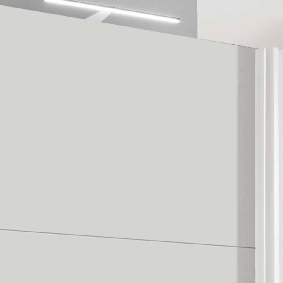 Weißer Schwebetürenschrank mit Spiegel links - Elenya^Wohnen Sale