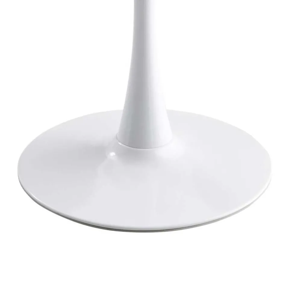 Weißer Sinterstein Tisch mit Trompetenfuß - Glamour^Wohnen Hot