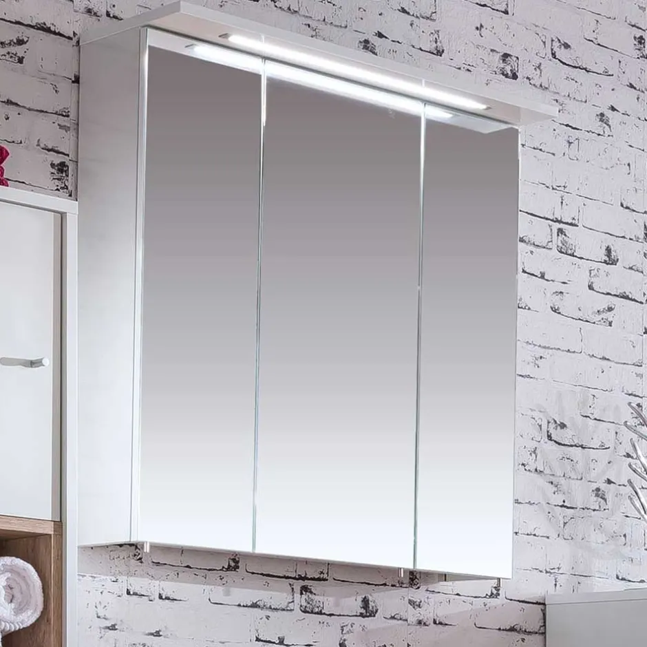 Wohnen Weißer Spiegelschrank für das Bad - Yuliva