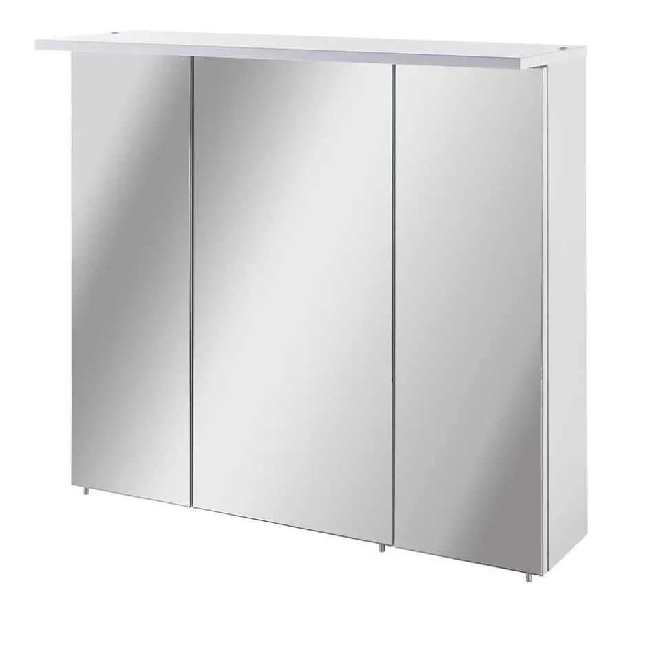 Wohnen Weißer Spiegelschrank für das Bad - Yuliva