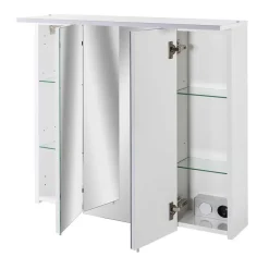 Wohnen Weißer Spiegelschrank für das Bad - Yuliva