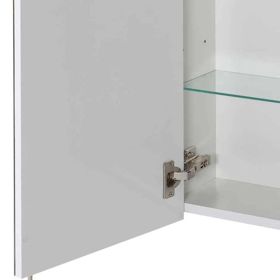 Wohnen Weißer Spiegelschrank für das Bad - Yuliva