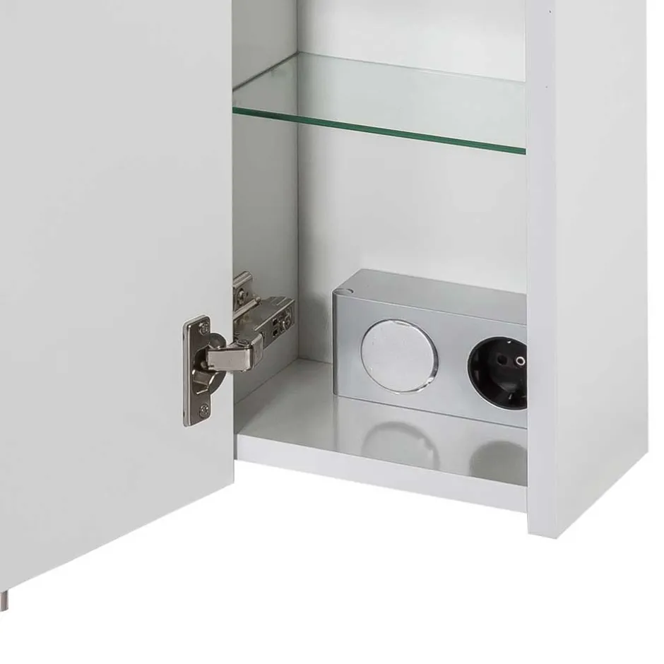 Wohnen Weißer Spiegelschrank für das Bad - Yuliva