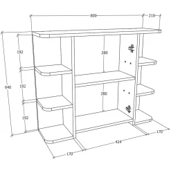 Weißer Spiegelschrank mit seitlichen Regalen - Huanga^Wohnen Clearance