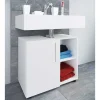 Wohnen Weißer Unterschrank fürs Waschbecken 60x51x30 cm - Sua