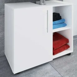 Wohnen Weißer Unterschrank fürs Waschbecken 60x51x30 cm - Sua