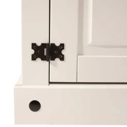 Wohnen Weißer Vitrinenschrank aus Kiefer - Sergio