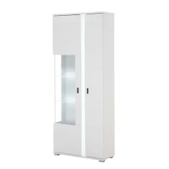 Weißer Vitrinenschrank mit LED Beleuchtung - Tirol^Wohnen Best