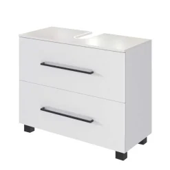 Weißer Waschbecken-Schrank mit Klappe - Maney^Wohnen Discount