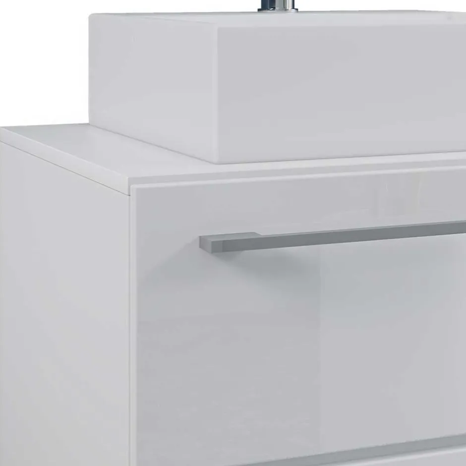 Weißer Waschplatz & Hochschrank - Ipsum (dreiteilig)^Wohnen