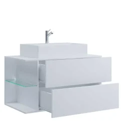 Wohnen Weißer Waschtisch für die hängende Montage - Ziovarica