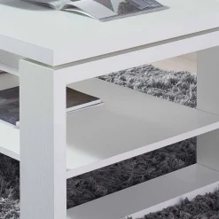 Wohnen Weißer Wohnzimmertisch Mercana mit Tischplatte klappbar