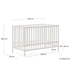 Weißes Babybett mit Rundum-Gitter - Tijong^Wohnen Outlet