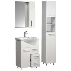 Weißes Badezimmer Möbelkombi - Nancyssa (dreiteilig)^Wohnen New