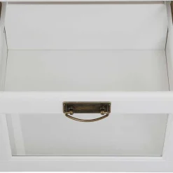 Wohnen Weißes Buffet Schrank aus Kiefer massiv - Akbelev