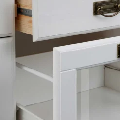 Wohnen Weißes Buffet Schrank aus Kiefer massiv - Akbelev