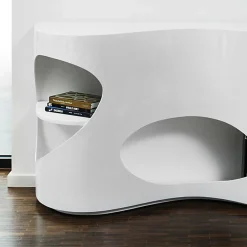 Weißes Design Hochglanzregal mit 5 Fächern - Scarula^Wohnen Best