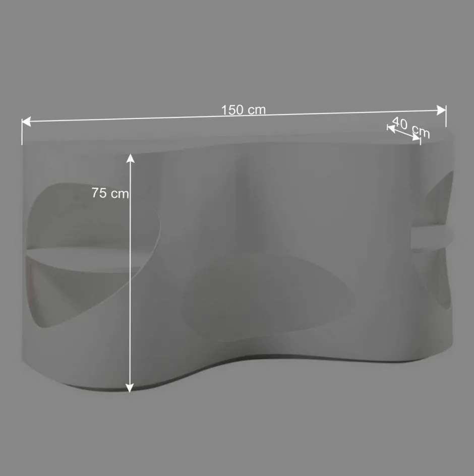 Weißes Design Hochglanzregal mit 5 Fächern - Scarula^Wohnen Best