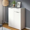 Weißes Highboard mit zwei Türen und Schublade - Intiatos^Wohnen Best