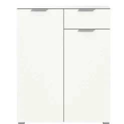 Weißes Highboard mit zwei Türen und Schublade - Intiatos^Wohnen Best