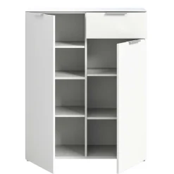Weißes Highboard mit zwei Türen und Schublade - Intiatos^Wohnen Best