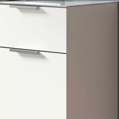 Weißes Highboard mit zwei Türen und Schublade - Intiatos^Wohnen Best