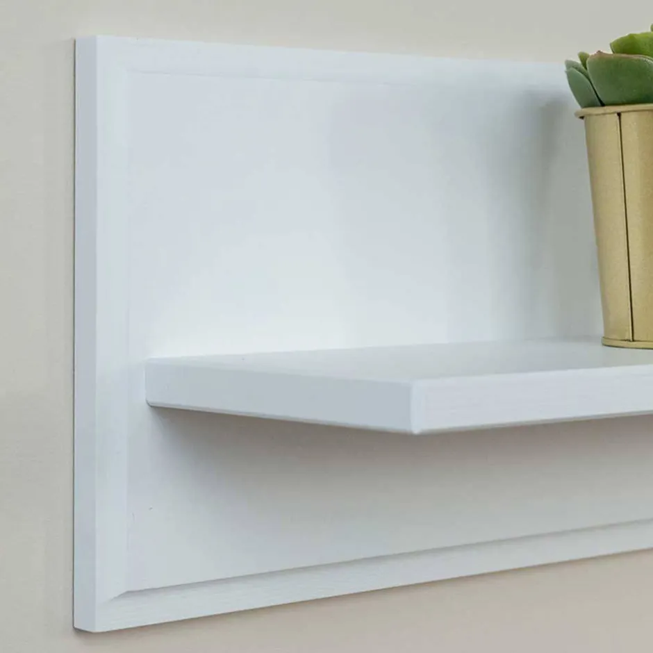 Wohnen Weißes Hängeboard aus Massivholz - Presto