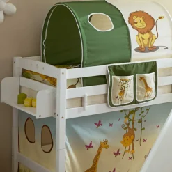 Weißes Hochbett mit Podest Rutsche - Adnine^Wohnen Online