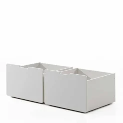 Kinder Wohnen Weißes Hochbett mit Rutsche - nur 83 cm hoch - Kendalas