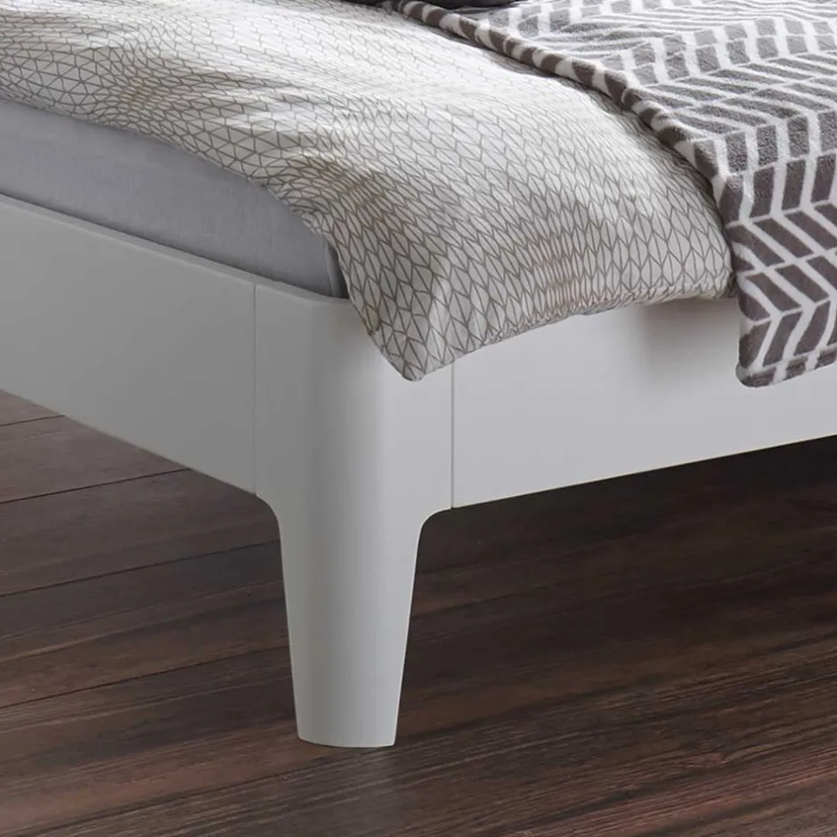 Wohnen Weißes Holzbett Buche Gachias mit Kopfteil