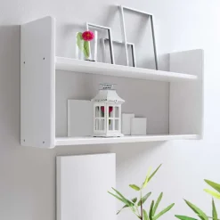 Weißes Holzregal für die Wandmontage - Barne^Wohnen Online