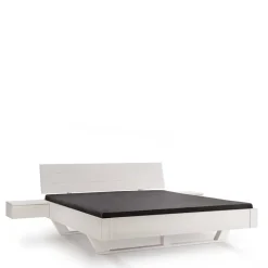 Weißes Kiefernholz-Bett mit Holzkufen - Ondeon^Wohnen