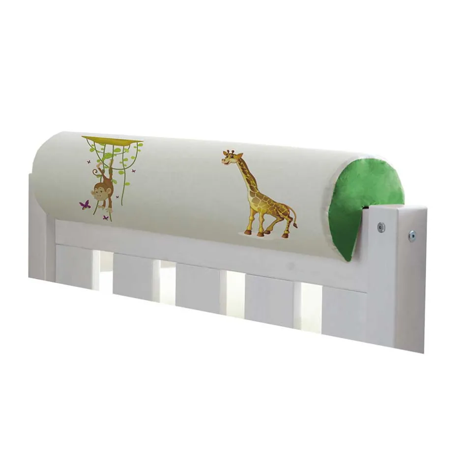 Kinder Wohnen Weißes Kinder Etagenbett mit Rutsche - Phelica