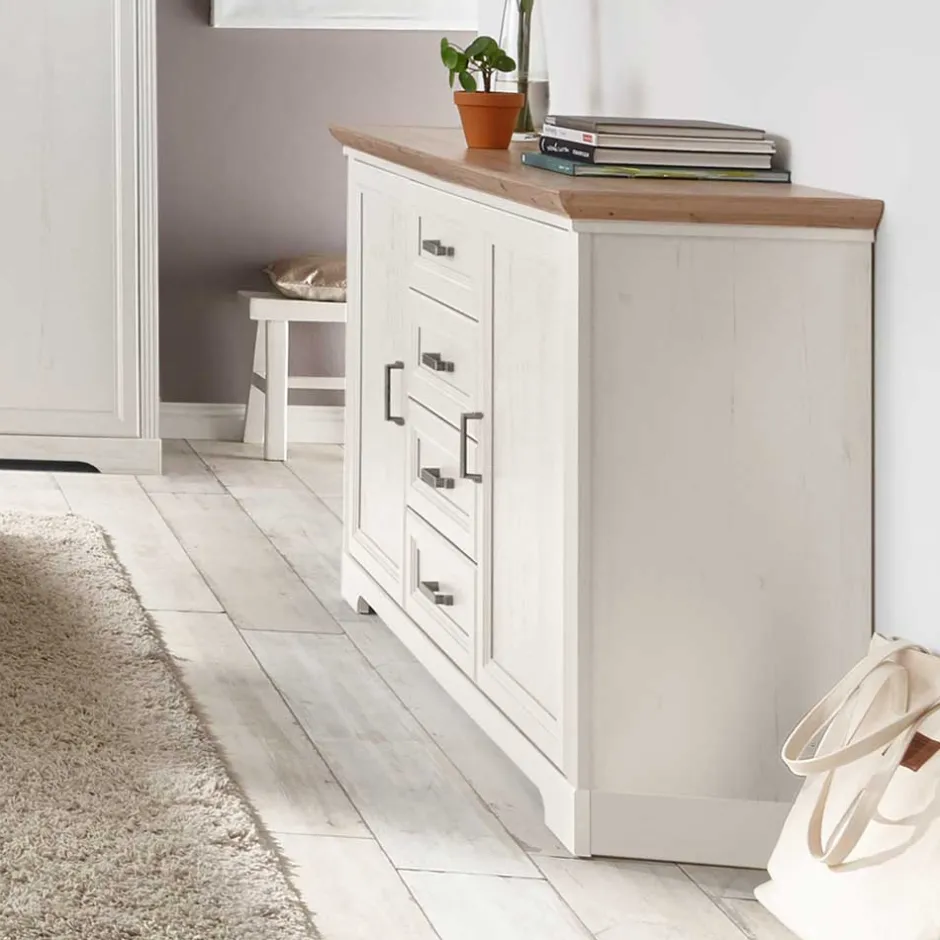 Wohnen Weißes Landhaus Schlafzimmer Set - Maggio (fünfteilig)