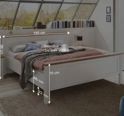 Wohnen Weißes Landhaus Schlafzimmer Set - Maggio (fünfteilig)