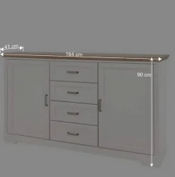 Wohnen Weißes Landhaus Schlafzimmer Set - Maggio (fünfteilig)