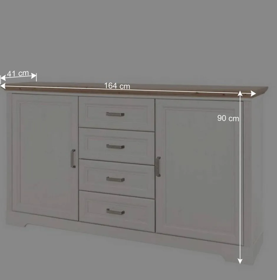 Wohnen Weißes Landhaus Schlafzimmer Set - Maggio (fünfteilig)