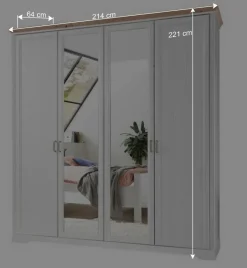 Wohnen Weißes Landhaus Schlafzimmer Set - Maggio (fünfteilig)