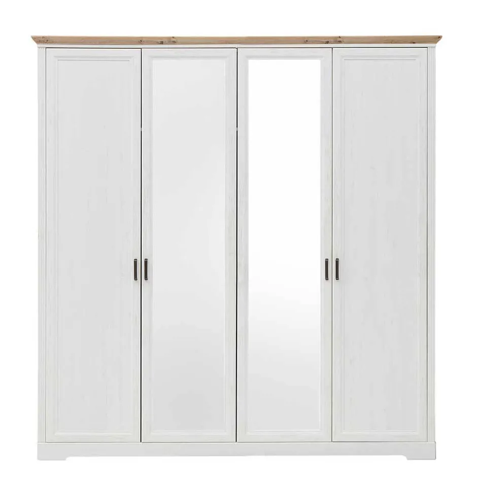 Wohnen Weißes Landhaus Schlafzimmer Set - Maggio (fünfteilig)