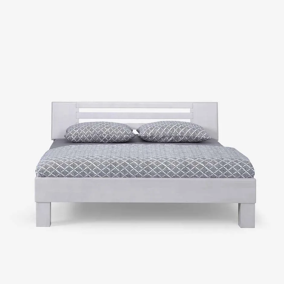 Wohnen Weißes Massivholzbett Annabell mit Kopfteil