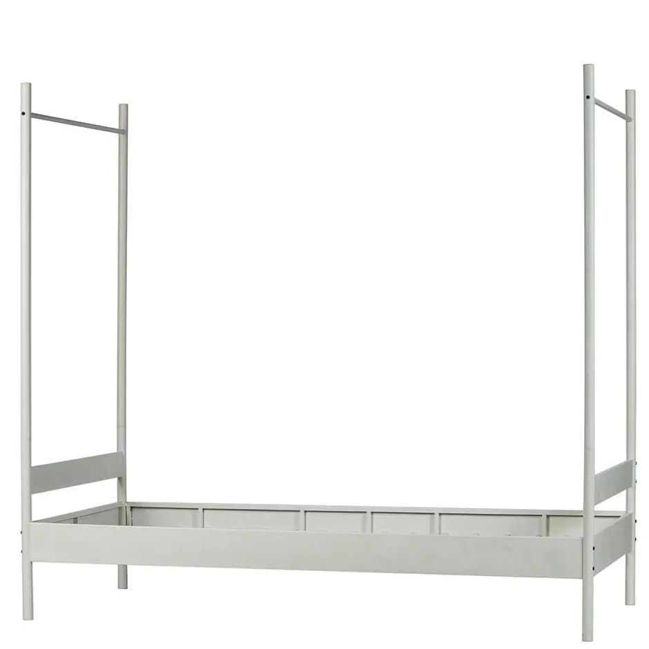 Wohnen Weißes Metallbett mit Baldachin - Jenva