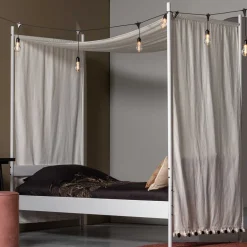 Wohnen Weißes Metallbett mit Baldachin - Jenva