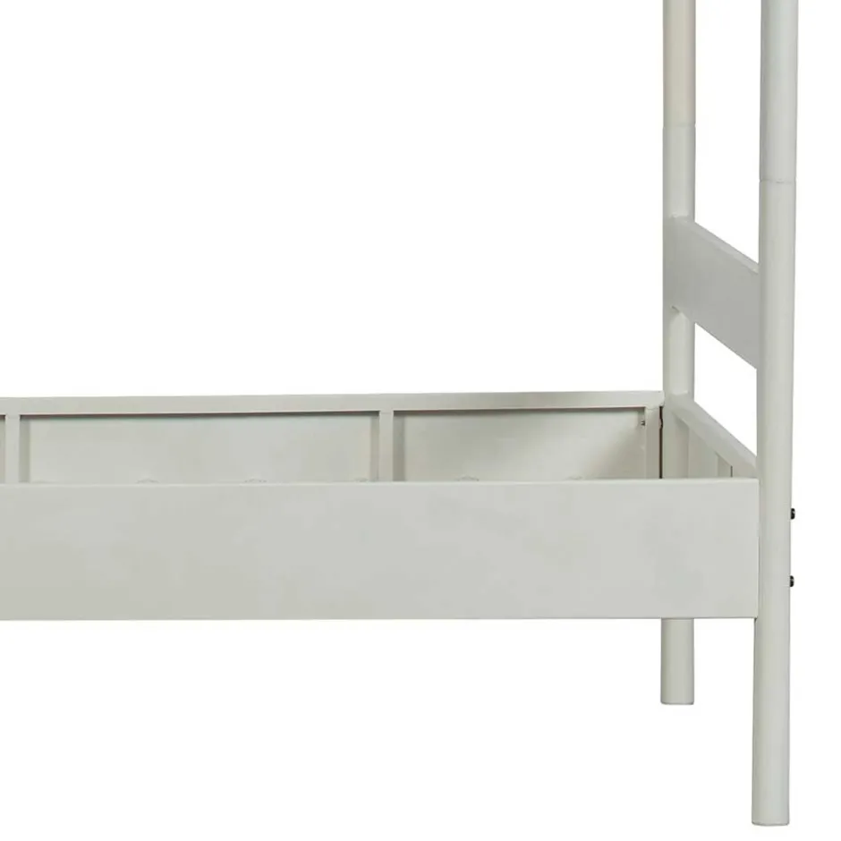 Wohnen Weißes Metallbett mit Baldachin - Jenva