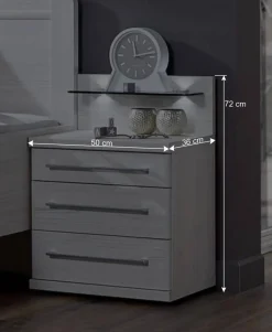 Weißes Schlafzimmerset Arneta mit Einzelbett 100x200cm (dreiteilig)^Wohnen Online