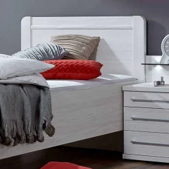 Weißes Schlafzimmerset Arneta mit Einzelbett 100x200cm (dreiteilig)^Wohnen Online