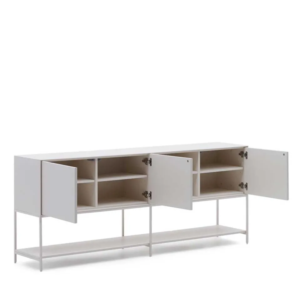 Weißes Sideboard in halboffenem Design - Dresconio^Wohnen New