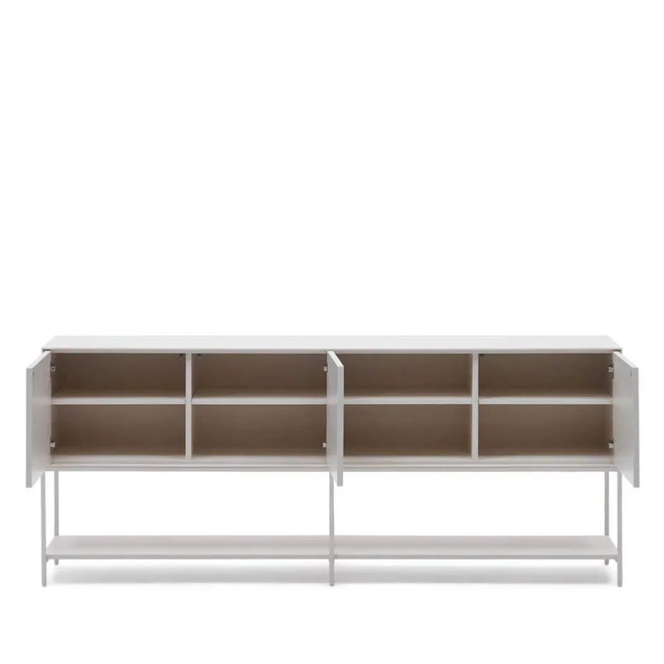 Weißes Sideboard in halboffenem Design - Dresconio^Wohnen New