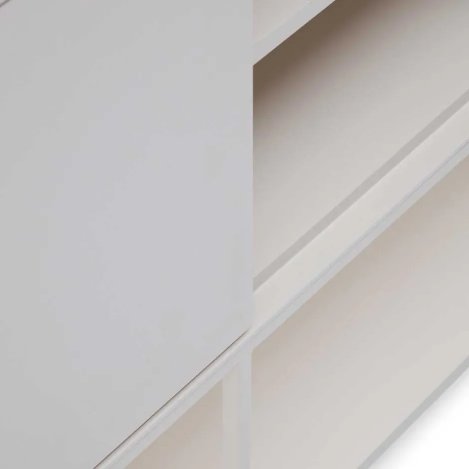 Weißes Sideboard in halboffenem Design - Dresconio^Wohnen New